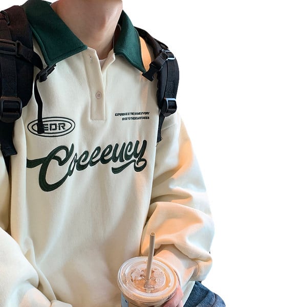 Bluză bărbătească cu imprimeu și guler clasic