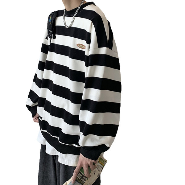 Įvairių spalvų vyriška dryžuota palaidinė