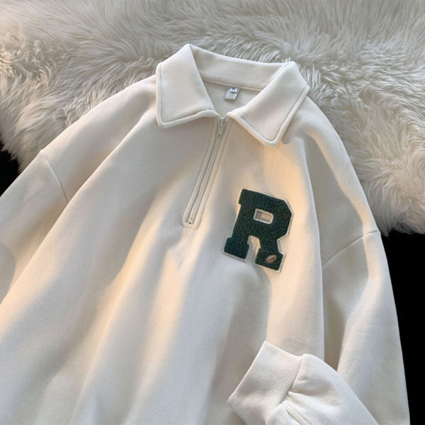 Férfi blúz gallérral és cipzárral