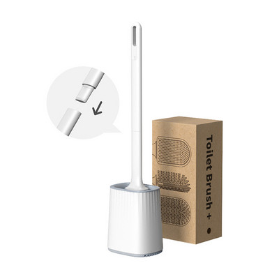 TORMAYS silikoninis tualeto šepetys su greitai džiūstančiu šepečio laikikliu, montuojamas ant sienos, daugiafunkciniai tualeto šepečiai, skirti vonios kambario valymui
