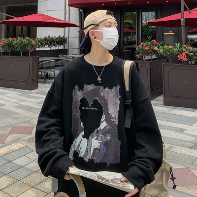 Bluză bărbătească cu guler oval