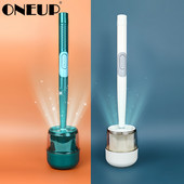 ONEUP hidraulinio tualeto šepečio liežuvio tipo silikoninė minkšta šepetėlio galvutė, be perforavimo ilga rankena, valymo šepečio vonios kambario priedų rinkinys