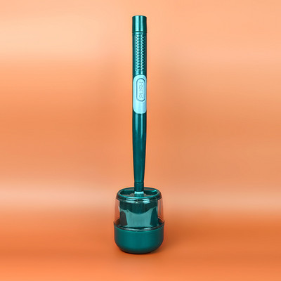 ONEUP hidraulinio tualeto šepečio liežuvio tipo silikoninė minkšta šepetėlio galvutė, be perforavimo ilga rankena, valymo šepečio vonios kambario priedų rinkinys