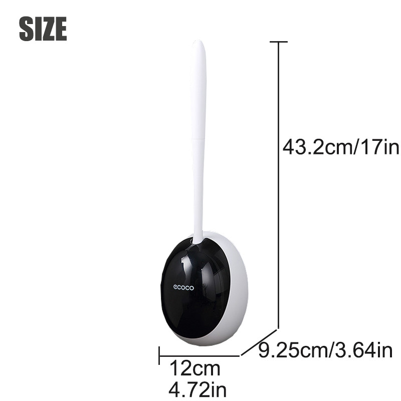 Fleksibilna WC četka sa setom držača Gumena silikonska četka za čišćenje s dugom drškom Montirana na zid nepropusna WC kupaonski pribor