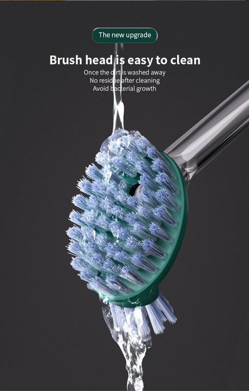 Silikoninis tualeto šepetys Prie sienos montuojamas valymo šepetys su valymo vamzdeliu be mirusio kampo tualeto valymo įrankis vonios kambario priedas