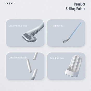 Голф Силиконова четка за тоалетна и държач за сушене Съхранение и организиране на тоалетни Аксесоари Инструменти за почистване