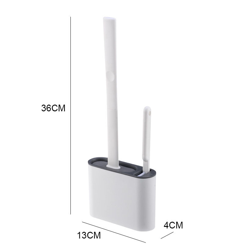 TPR silikoninės šepetėlio galvutės tualeto šepetėlių rinkinys Valymui be mirusio kampo Ilgos rankenos vonios šepečiai su laikikliu Patvarūs tualeto priedai