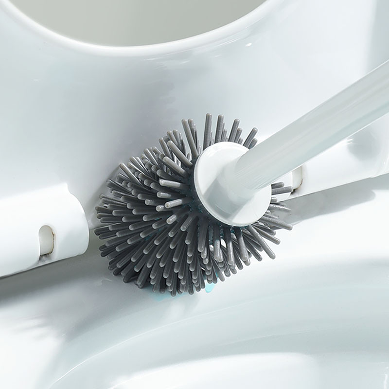 Perie de toaletă din silicon ONEUP, cu tub de curățare, fără colțuri moarte, set de toaletă pentru curățarea podelei de uz casnic, accesorii pentru baie