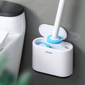 Ecoco WC četka za jednokratnu upotrebu s tekućinom za čišćenje Zidni alat za čišćenje za kupaonicu Zamjena glave četke WC dodaci