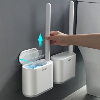 Тоалетна четка за еднократна употреба Ecoco с почистваща течност Стенен почистващ инструмент за смяна на главата на четката за баня Wc аксесоари