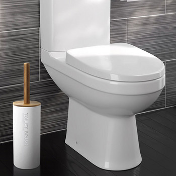 Комплект четки за тоалетна Стояща на пода пластмасова четка за тоалетна чиния за баня с дълга дръжка Четка за почистване на тоалетна с държач Комплект за почистване