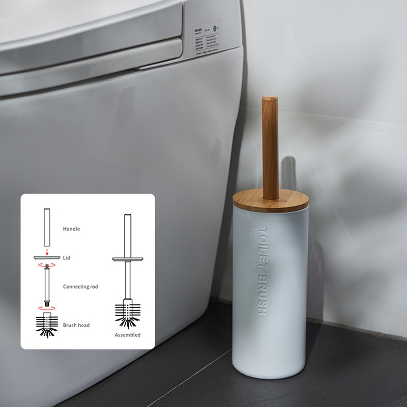 Tualeto šepečių rinkinys, ant grindų statomas plastikinis tualeto dubenėlio šepetys, skirtas vonios kambariui ilgomis rankenomis tualeto valymo šepetys su laikiklio valymo rinkiniu