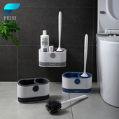 PEISI TPR silikonska četka za WC školjku s brzim pražnjenjem, čisti alat bez mrtvih uglova Četka za čišćenje na zidu Kupaonski pribor
