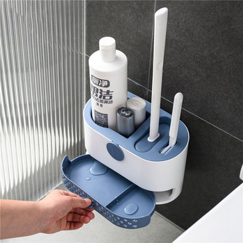 PEISI TPR Силиконова глава Четка за тоалетна Бързо източване Чист инструмент Без мъртви ъгли Четка за почистване на стена Аксесоари за баня
