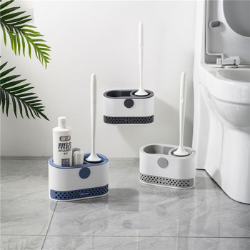 PEISI TPR Силиконова глава Четка за тоалетна Бързо източване Чист инструмент Без мъртви ъгли Четка за почистване на стена Аксесоари за баня
