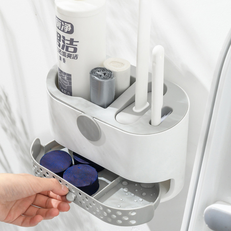 PEISI TPR silikonska četka za WC školjku s brzim pražnjenjem, čisti alat bez mrtvih uglova Četka za čišćenje na zidu Kupaonski pribor