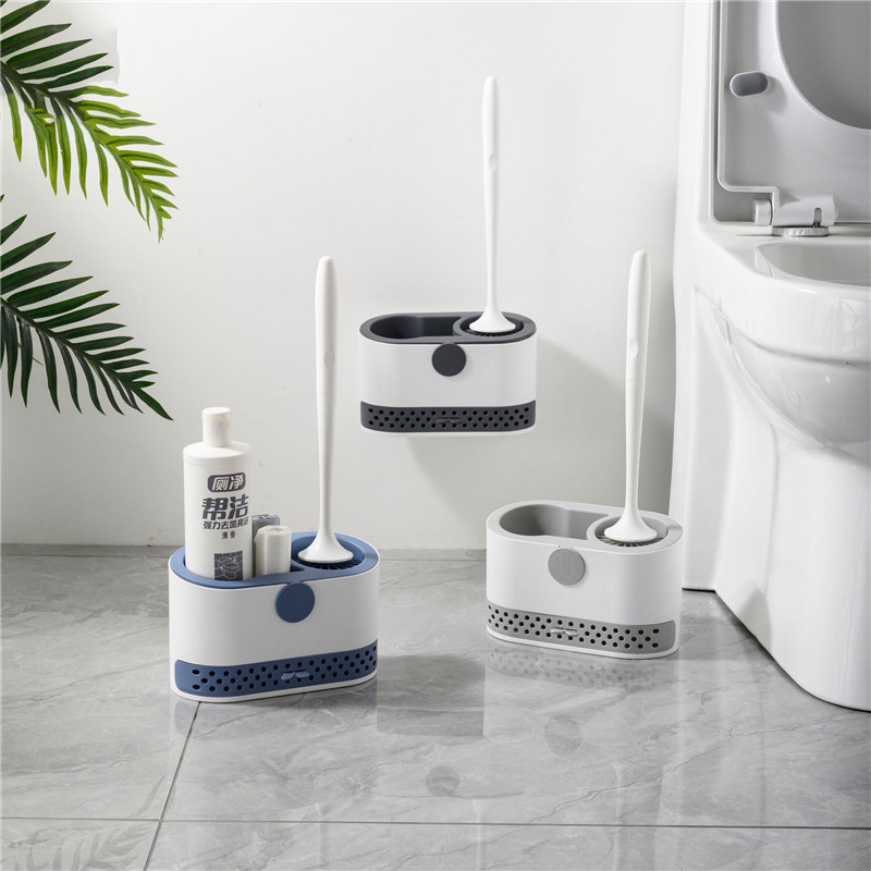 PEISI TPR silikonska četka za WC školjku s brzim pražnjenjem, čisti alat bez mrtvih uglova Četka za čišćenje na zidu Kupaonski pribor