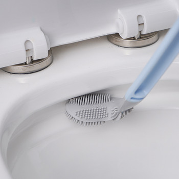 Голф Силиконови четки за тоалетна с комплект държачи Четка за почистване на тоалетна с дълга дръжка Черни модерни хигиенични аксесоари за баня