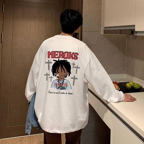 Őszi hosszú ujjú mintás póló