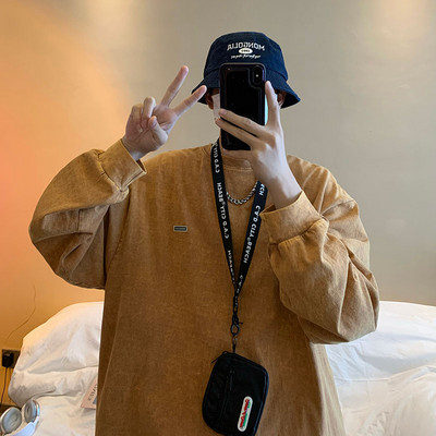 Muška bluza s ovalnim ovratnikom