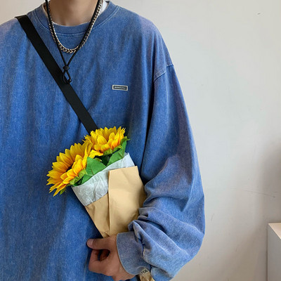 Muška bluza s ovalnim ovratnikom