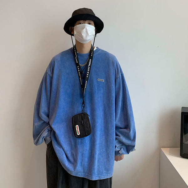 Muška bluza s ovalnim ovratnikom