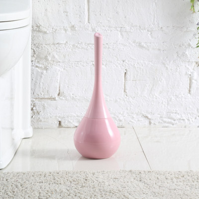 Estiorm WC četka s držačem Moderni set četkica za čišćenje posuda od nehrđajućeg čelika Alati za čišćenje kupaonskih WC-a crna bijela