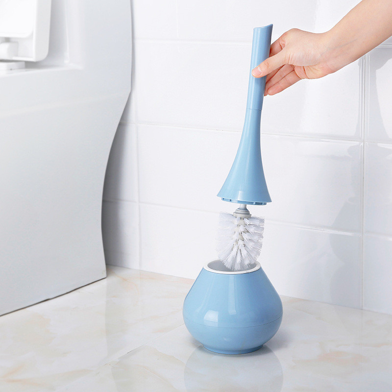 Estiorm WC četka s držačem Moderni set četkica za čišćenje posuda od nehrđajućeg čelika Alati za čišćenje kupaonskih WC-a crna bijela