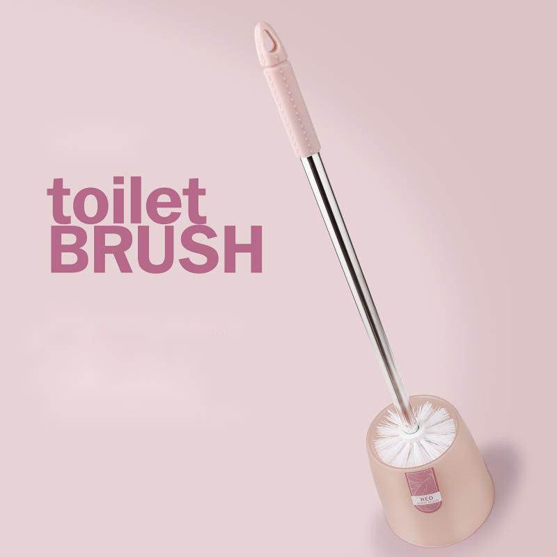 Tualeto šepetys Creative Minkštų plaukų nerūdijančio plieno rankena su apatiniu grioveliu Tualeto šepetys Vonios kambario valymo šepetys