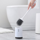Creative Silicone TPR tualeto šepetys be perforavimo lentynos laikiklis Greito nutekėjimo valymo šepetys Tualeto įrankis namų WC vonios kambario priedų rinkinys