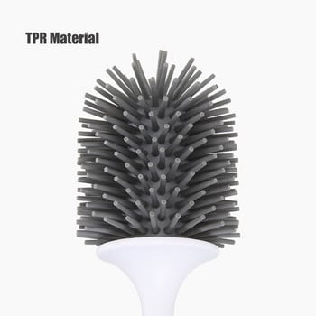 Creative Silicone TPR Brush Toilet No Punch Shelf Holder Βούρτσα καθαρισμού γρήγορης αποστράγγισης Σετ αξεσουάρ μπάνιου τουαλέτας σπιτιού