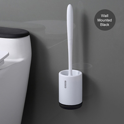 Creative Silicone TPR tualeto šepetys be perforavimo lentynos laikiklis Greito nutekėjimo valymo šepetys Tualeto įrankis namų WC vonios kambario priedų rinkinys