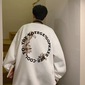 Férfi blúz felirattal és virágos motívumokkal