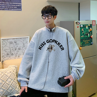 Férfi blúz felirattal és virágos motívumokkal