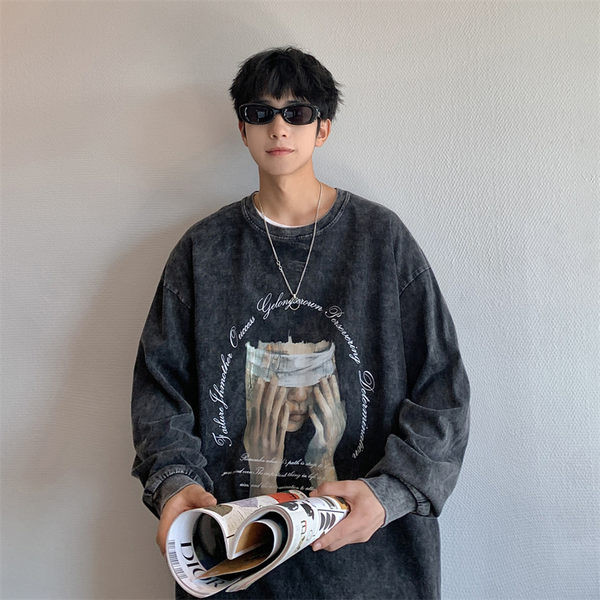 Vintage majica dugih rukava s printom