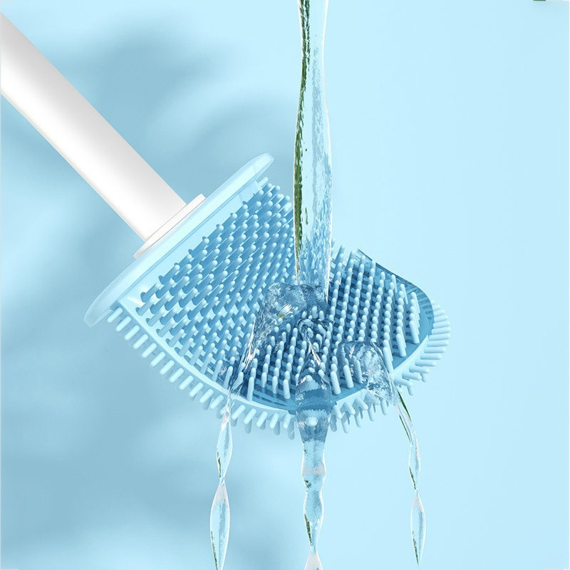 Mekana silikonska čekinja WC četka s držačem Zidna odvojiva ručka Kit za čišćenje kupaonice Bez bušenja WC pribor