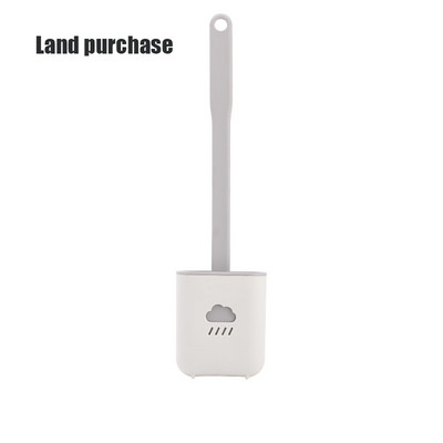 Silikoninis tualeto šepetys Wc tarpo šepetys su laikikliu plokščia galvute, minkštų šerių valymo šepečiai su greitai džiūstančiu laikikliu vonios kambario įrankiu