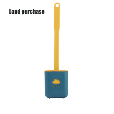 Silikoninis tualeto šepetys Wc tarpo šepetys su laikikliu plokščia galvute, minkštų šerių valymo šepečiai su greitai džiūstančiu laikikliu vonios kambario įrankiu