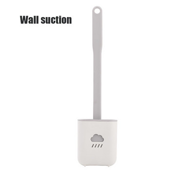 Silikoninis tualeto šepetys Wc tarpo šepetys su laikikliu plokščia galvute, minkštų šerių valymo šepečiai su greitai džiūstančiu laikikliu vonios kambario įrankiu