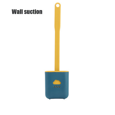 Silikoninis tualeto šepetys Wc tarpo šepetys su laikikliu plokščia galvute, minkštų šerių valymo šepečiai su greitai džiūstančiu laikikliu vonios kambario įrankiu