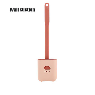 Silikoninis tualeto šepetys Wc tarpo šepetys su laikikliu plokščia galvute, minkštų šerių valymo šepečiai su greitai džiūstančiu laikikliu vonios kambario įrankiu