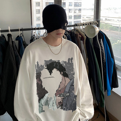 Vyriški retro marškinėliai ilgomis rankovėmis