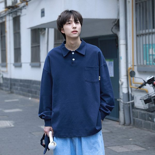 Muška bluza s klasičnim ovratnikom i džepom