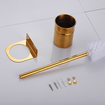 1 DB 304 rozsdamentes acél Mate fekete WC-kefe európai stílusú, hosszú nyelű tisztítókefe fürdőszobai kiegészítőkhöz WC-készlet