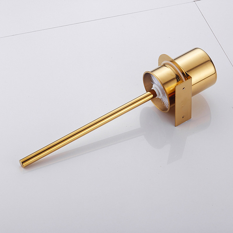 1 DB 304 rozsdamentes acél Mate fekete WC-kefe európai stílusú, hosszú nyelű tisztítókefe fürdőszobai kiegészítőkhöz WC-készlet