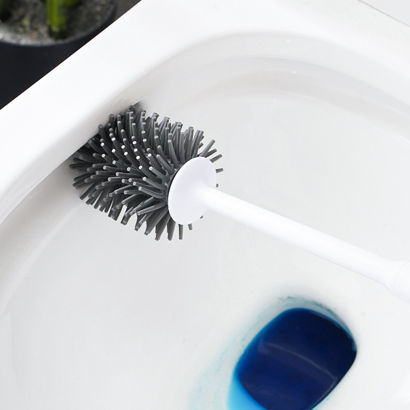 1 KOM Zidna silikonska WC četka s dugom ručkom bez slijepih ulica za čišćenje TPR WC četka za setove kupaonskih dodataka