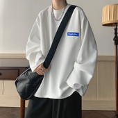 Vyriški marškinėliai laisvomis ilgomis rankovėmis