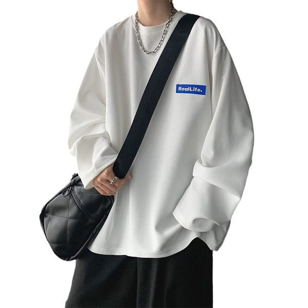 Vyriški marškinėliai laisvomis ilgomis rankovėmis