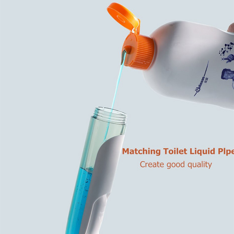 Silikonska WC četka s cijevi za čišćenje Bez mrtvih uglova Set držača za WC školjku Čišćenje podova u kućanstvu Kupaonski pribor