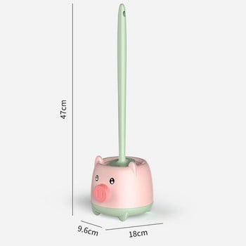 Сладко прасе Четка за тоалетна Чистачка за окачване на стена Непропускливи Инструменти за почистване на пролуки Препарат за почистване на баня Дълга дръжка Домакински WC аксесоари